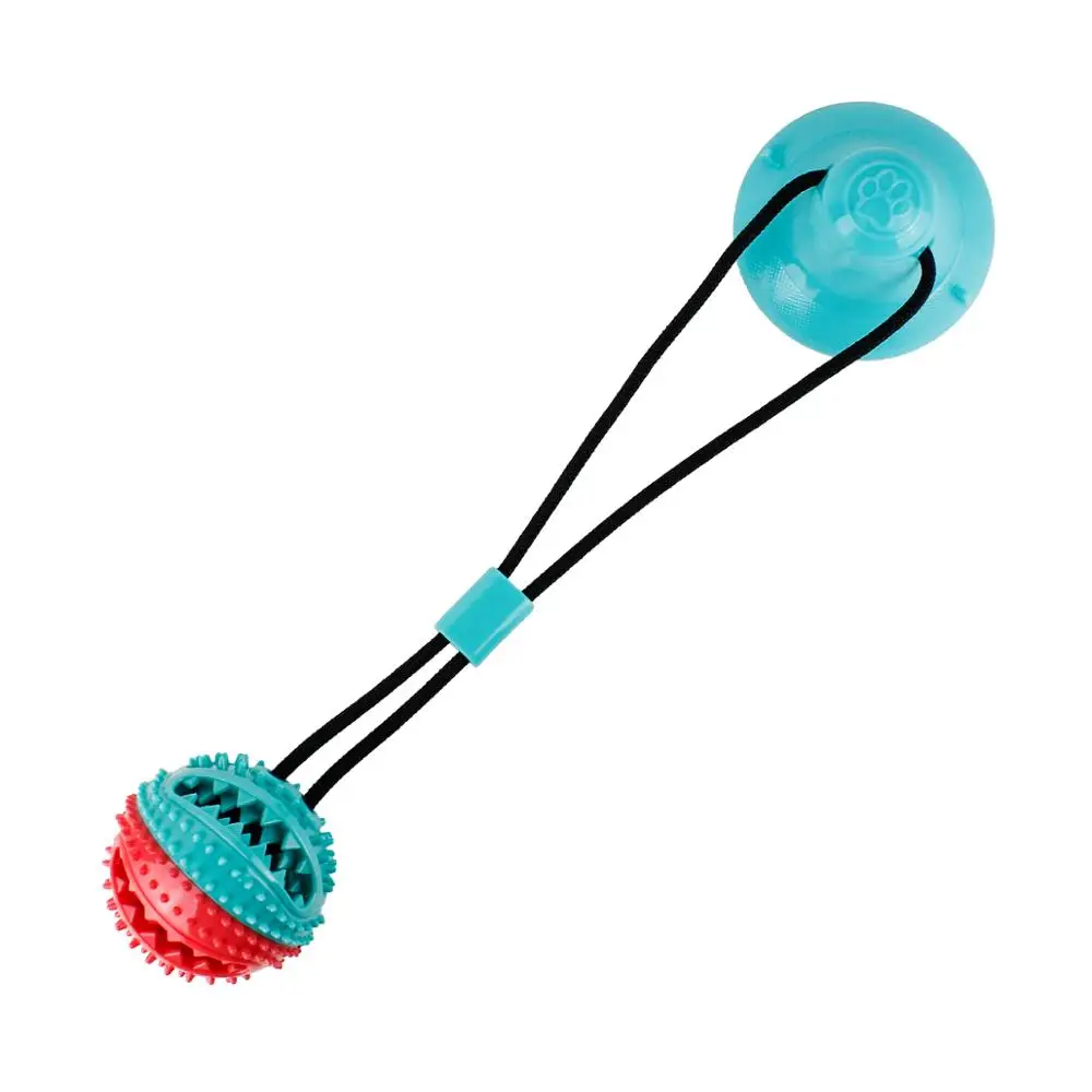 

Interactive fun Pet Molar Bite Ball toy with suction cup dog toy Dog Tooth Cleaning, Sky blue