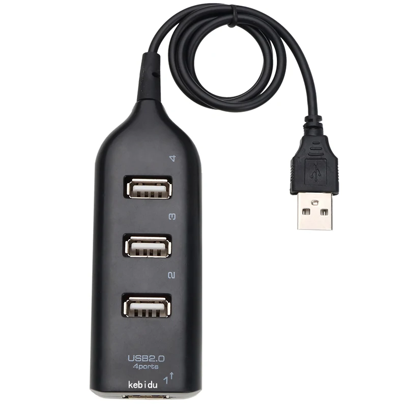 

Mini USB 2.0 Hi-Speed 4 Port USB Hub Splitter Hub Adapter For PC Computer For Portable Hard Drives, White black