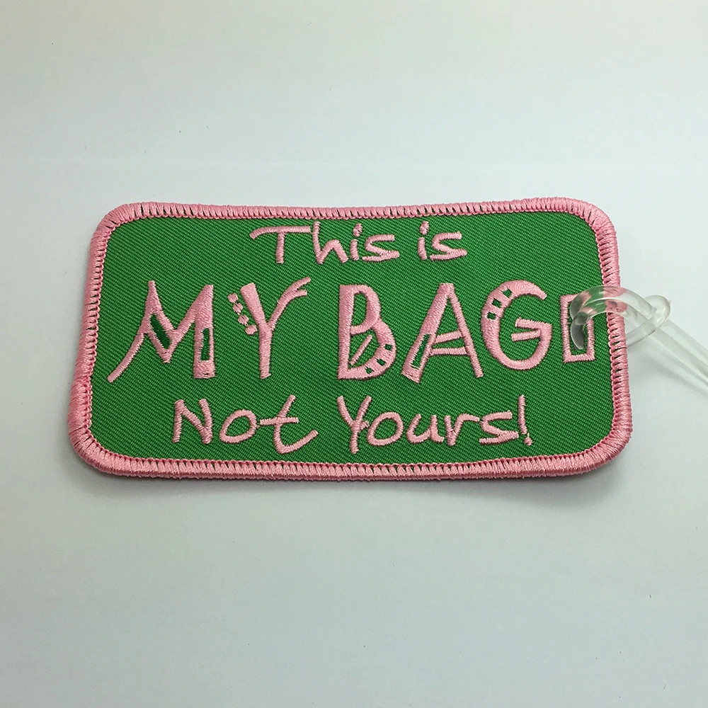 

Low Price Custom Color Pattern Luggage Tag High Quality Order Of Eastern Star Embroidery Luggage Tag, Pantone color