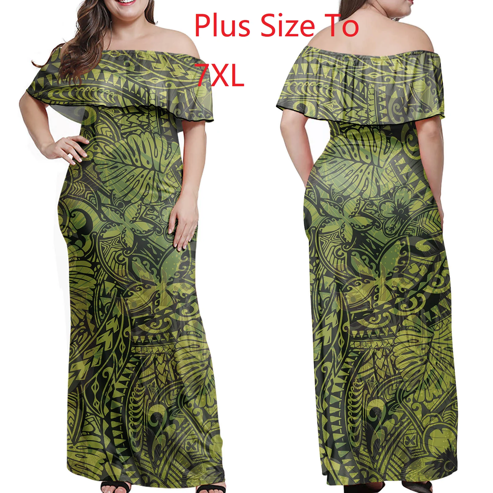 

2021 New Arrival Wholesale Off Shoulder Long Dress Customized Off Shoulder Dress For Plus Size To 7XL Off Shoulder Evening Dress, Customized color