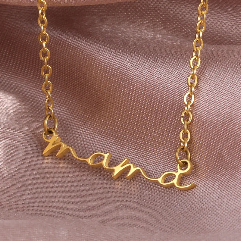 

DIY accessories gold plated stainless steel jewelry custom names necklace, Colors