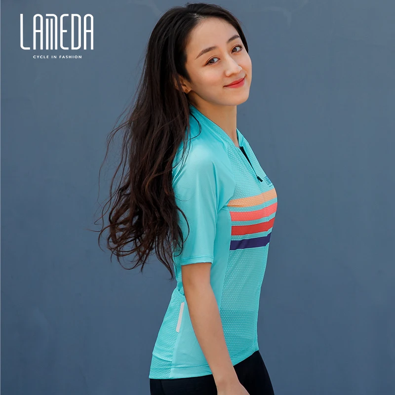 

LAMEDA China Factory OEM ODM Jersey Bike Cycle Clothes Cycling Wear For Women, Sky blue, black, khaki