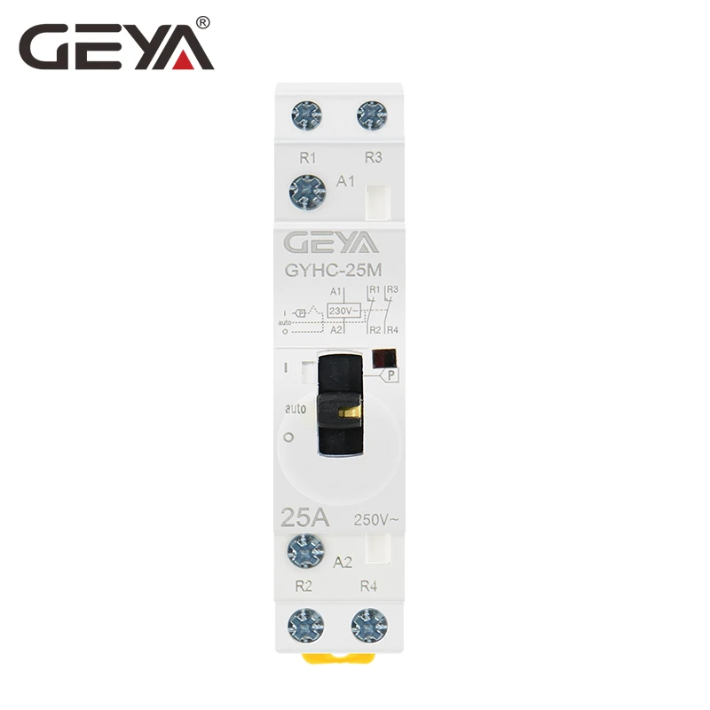 

GEYA GYHC Household Contactor AC 2P 20A 2NO or 2NC or 1NO1NC 220V Coil Automatic Home Use Contactors Din Rail