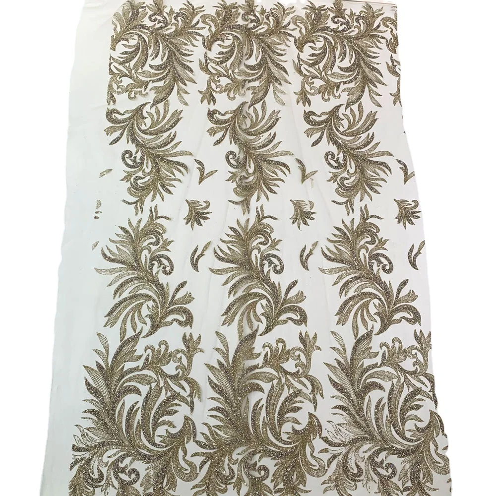 

5 yards african spiny glitter clothing material lace fabric stones, Accept customized color