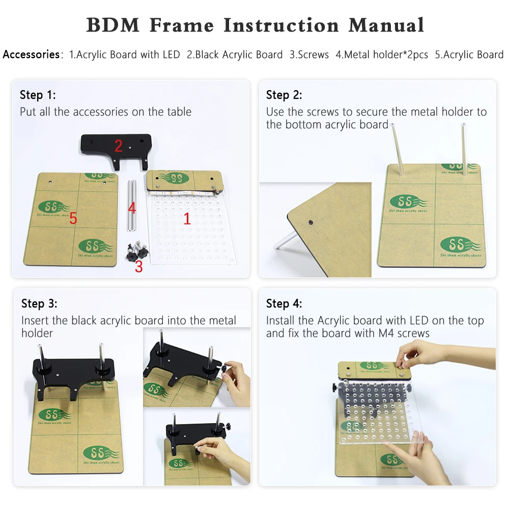 New LED BDM Frame Multi-function Car ECU Brush Writing Test Stand Support ECU Programmer Tool