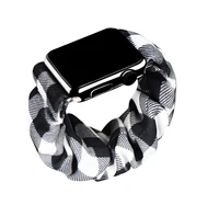 

Gift Scrunchie Watchband Wholesale Solid Color Leopard Sunflower Scrunchy Elastic Watch Band For Apple Watch