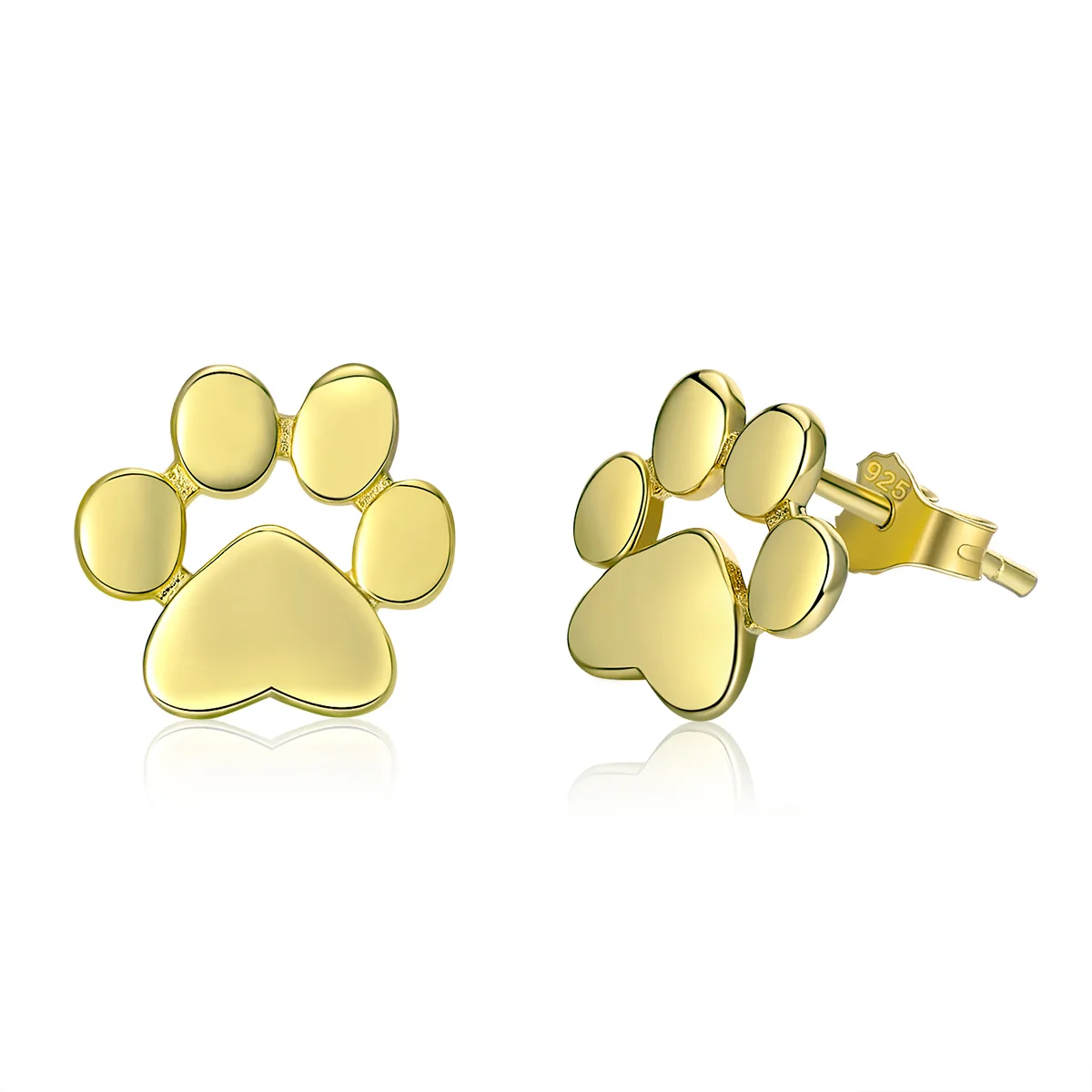 

Lovely pet's footprint 925 sterling silver stud earrings