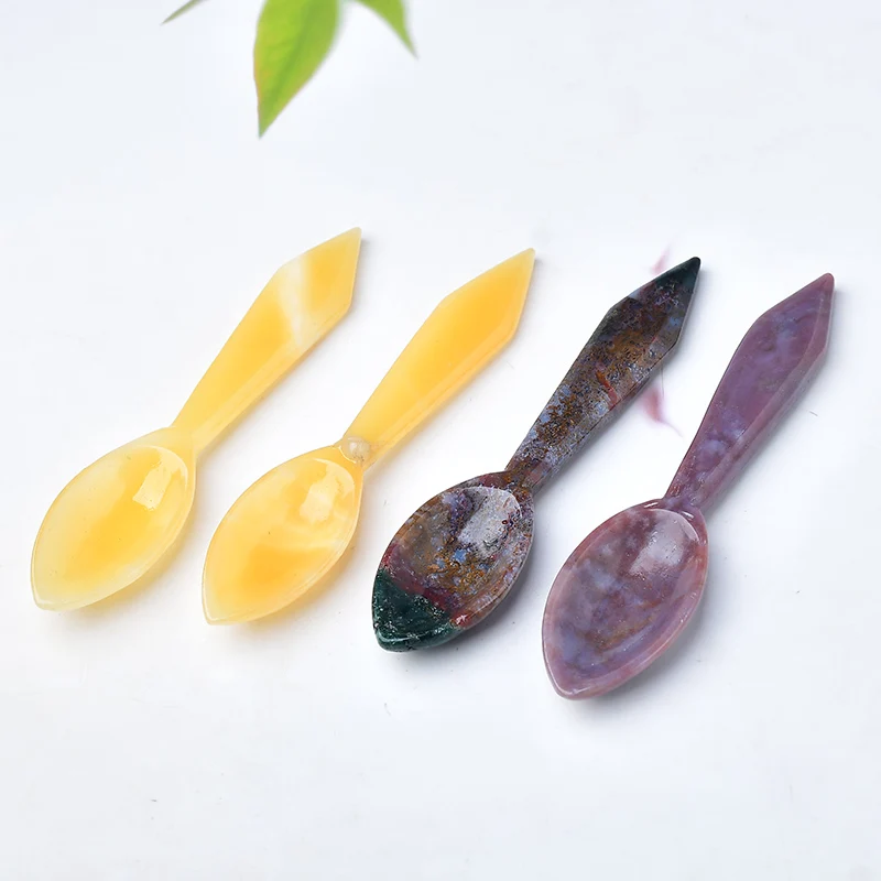 

Wholesale Safe Edible Grade Spoons can be customized Natural crystal spoons