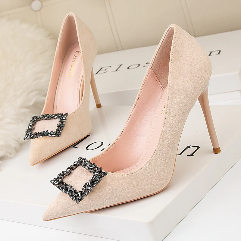 

Dropshipping women's pumps pointed toe stiletto high heel woman fast delivery custom pumps for women, Beige, black, apricot