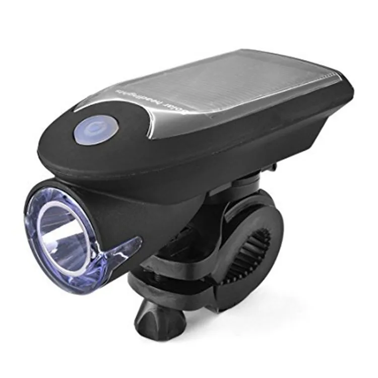 

New design style waterproof solar usb rechargeable bicycle front light, As shown