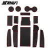 Car accessories 2019 Newest product Non-skid Gate Slot Pad For Tesla Model 3 Black/White/Red 13pcs Console Center Cup Holder Mat