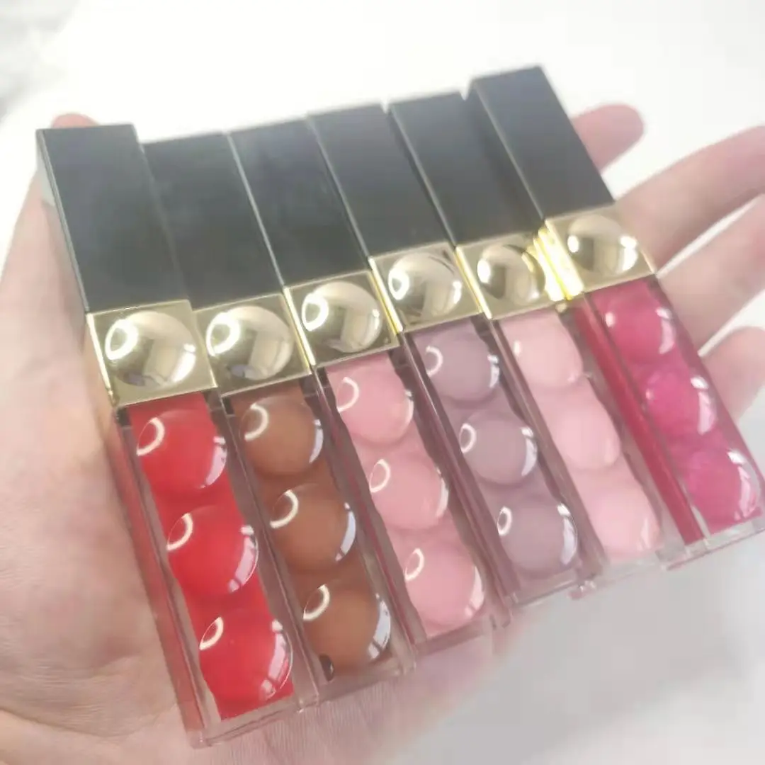 

OEM Hot-selling luxury black lipgloss tube lipgloss tubes custom logo, Clear