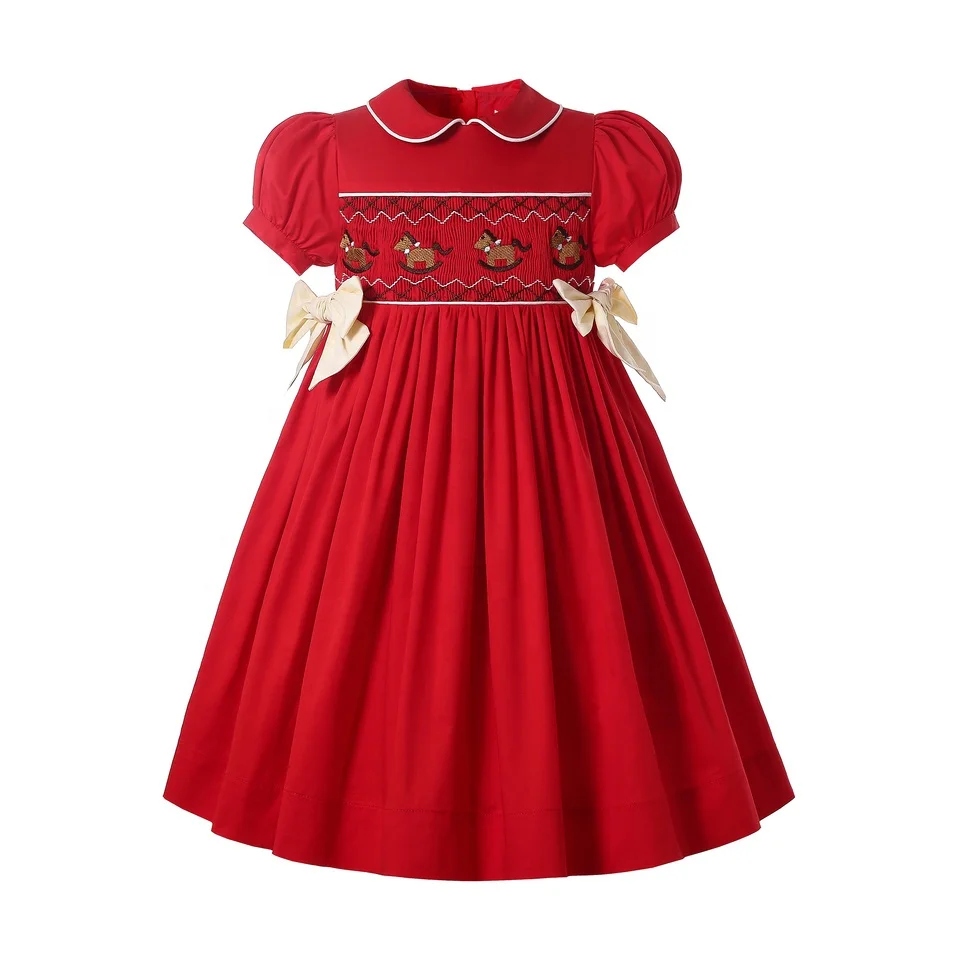 

Pettigirl Wholesale Smocked Dresses Children One Piece Dress For Girls Sibling Matching Outfits 2 3 4 5 6 8 10 12Y