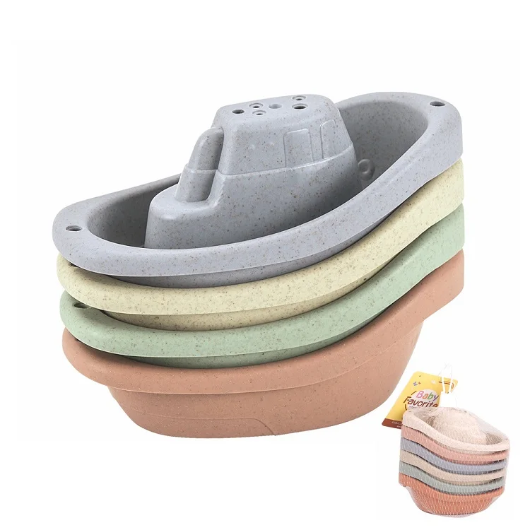 

6pcs Early Educational Intelligence Gift Boat-shaped Stacking Folding Water FloatingBoat Toy