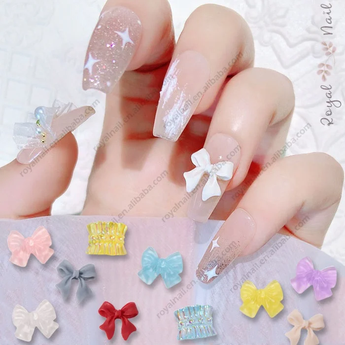 

30pcs Aurora 3D Skirt Bowknot Nail Art Accessories Decoration
