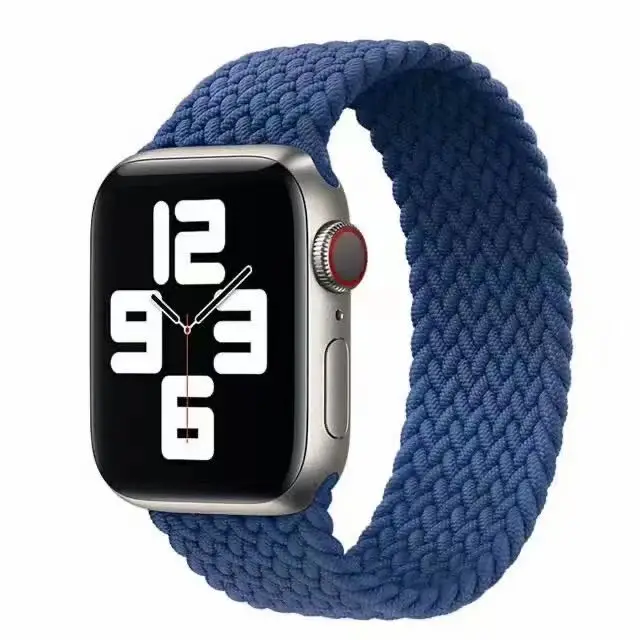 

New listing apple watch band for 6 rubber weave apple watch 6 band blue Black Pink Gray for 38/40/42/44mm