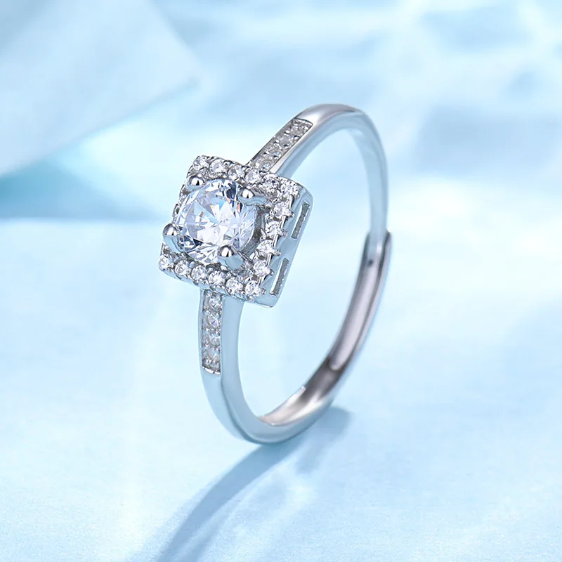 

Open adjustable rings with cz design rings for couples fashion wedding jewelry