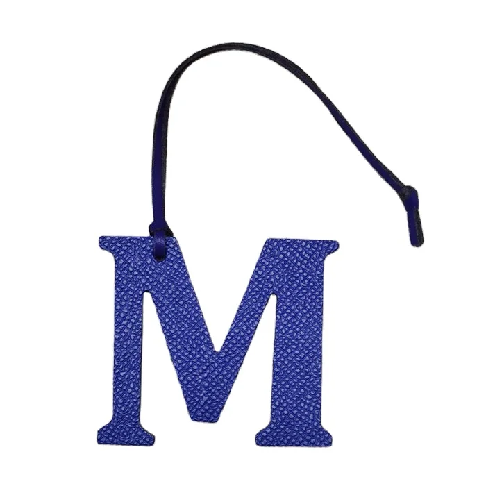 

M Letters purse keychain leather pendant charm wholesale bulk key chain decoration