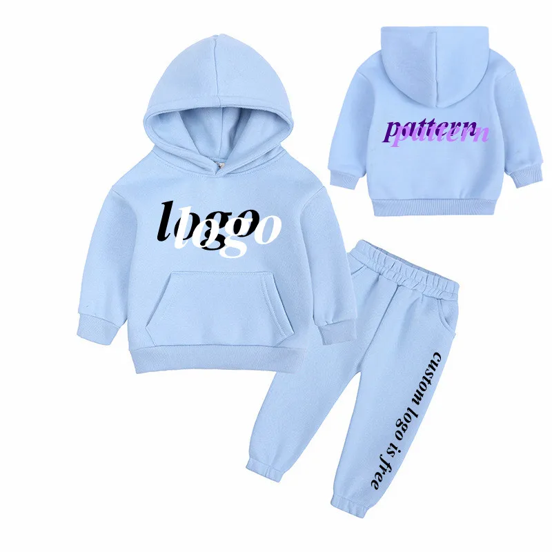 

Free custom made hoodie sets for autumn and winter thickening 2-12year