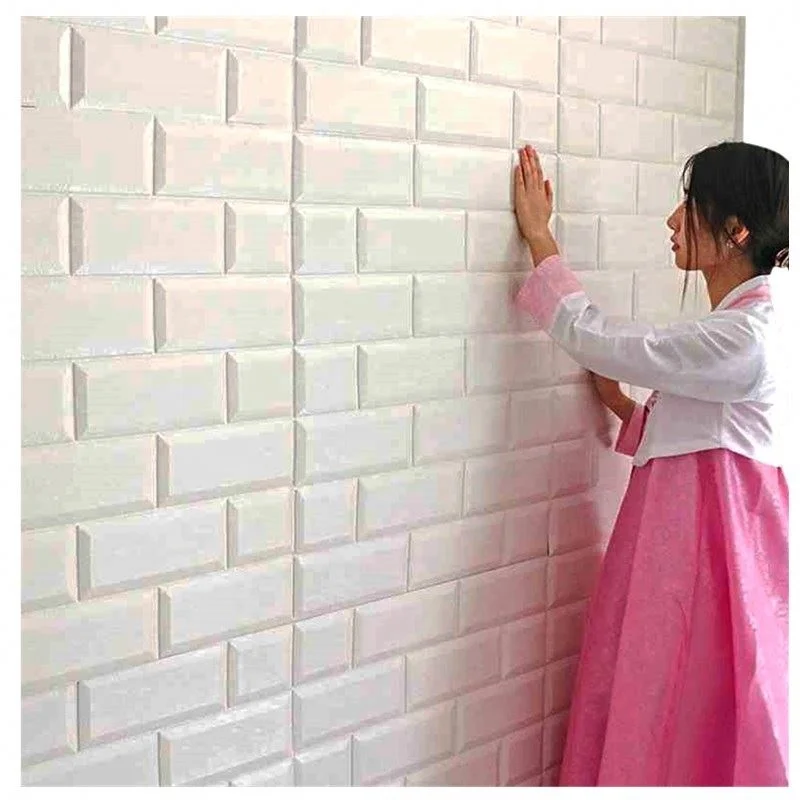 waterproof 3d brick/light 3d peel and stick backsplash tile