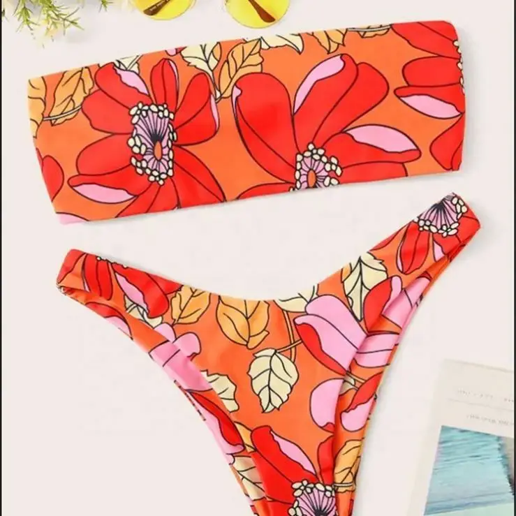 

big girl bathing suit micro floral bikini usa manufacturer swimwear & beachwear