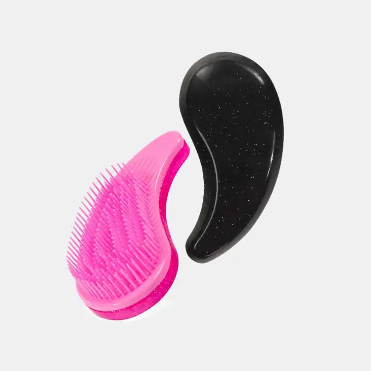 

High Quality Portable Mini Travel Hair Brush Massage Hair Comb Healthy Comb abs bling paddle hair brushes, Customized color