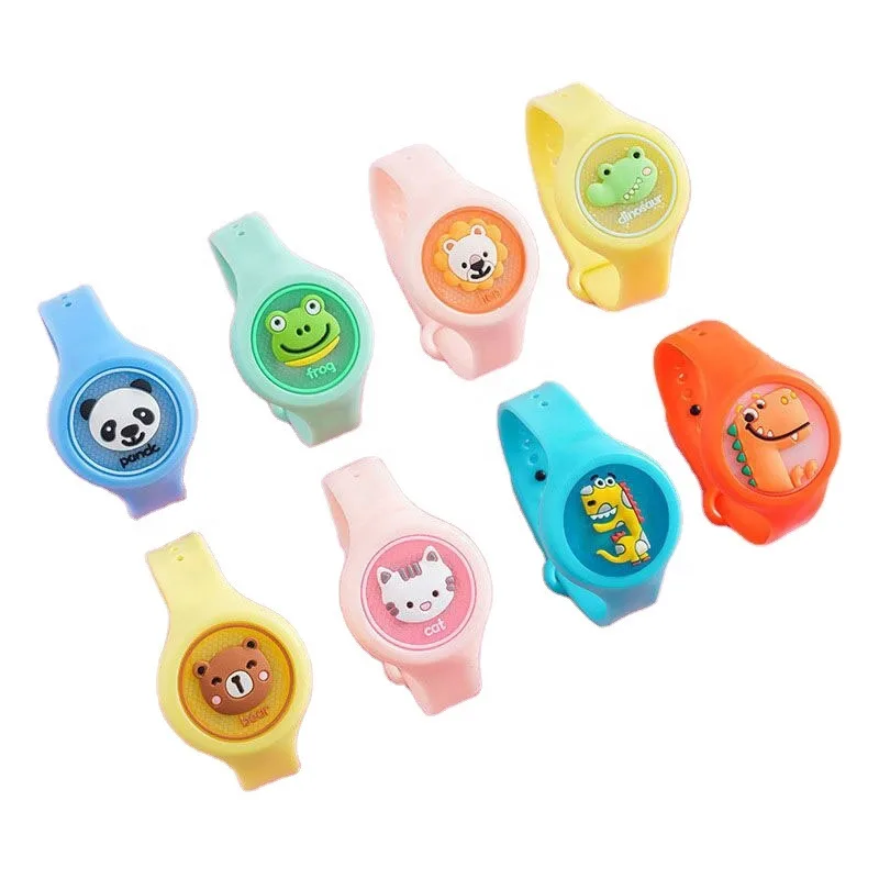 

1000pcs pack cute animal Bracelet With Flash Light Children Mosquito Baby Outdoor Anti-mosquito Wristband, Various