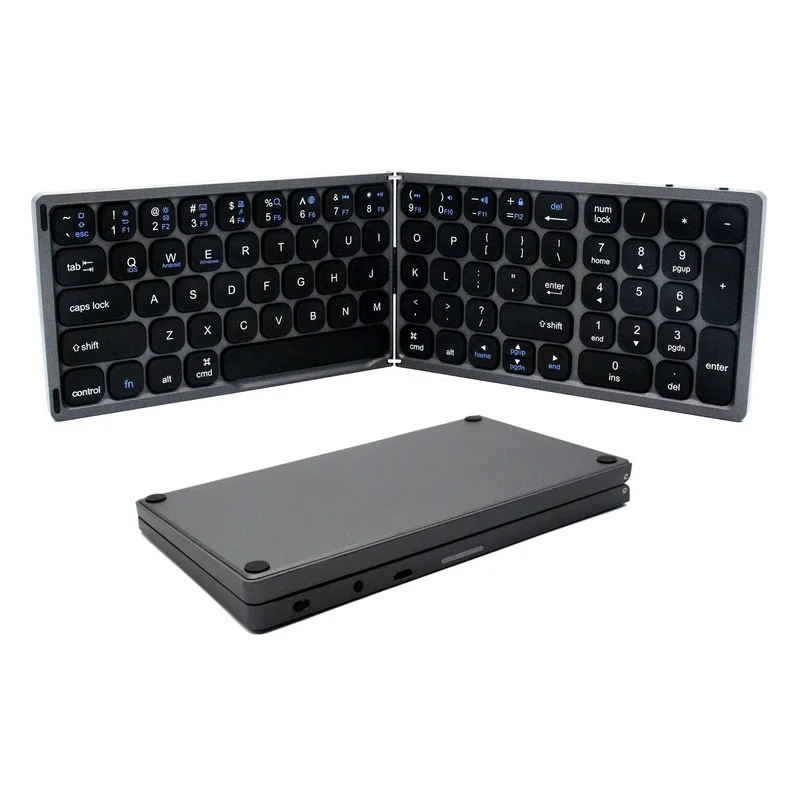 

Dropshipping Wireless Ultra-Thin BT Full-Size Portable Folding Keyboard With Independent Numeric Keypad Area