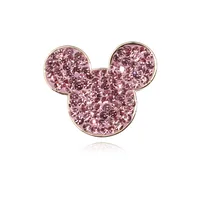 

High Quality Crystal Rhinestone Mickey Mouse Brooch Lapel Pin for Women Minnie Jewelry