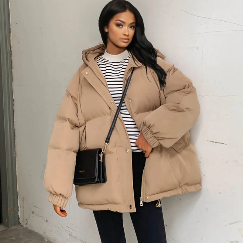 

Custom logo Stand-up collar Solid Color Thicken Bubble Coats for ladies Puffer Jacket winter coat women Down jacket, Picture colors
