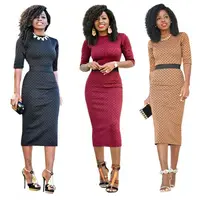 

2020 Fashion Ladies Work Business Bodycon Pencil Office Dresses Women Formal