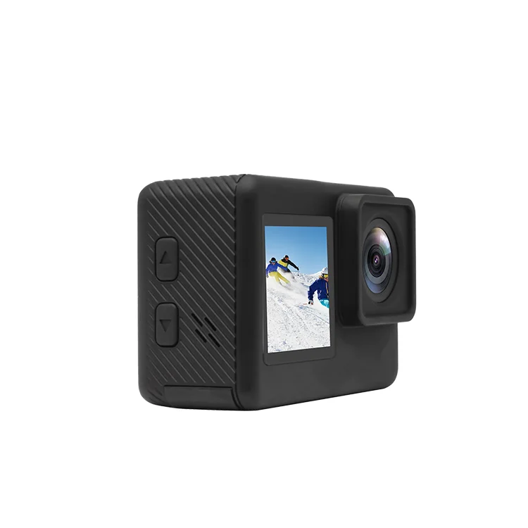 

Best Price Dual Color Screen 4K Action Camera With 2" IPS And 1.2" Display For Selfie 30M Waterproof Case