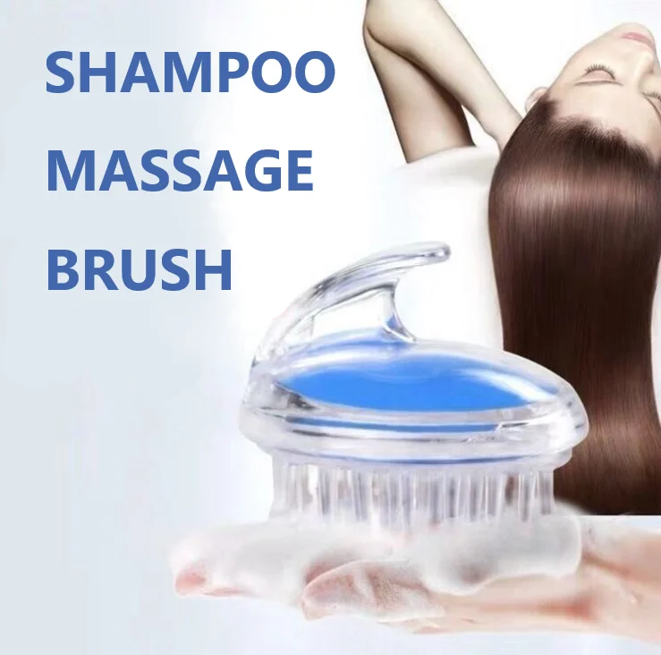 

Crystal Silicone Plastic Hair Cleanning Shampoo Massage Brush Combs
