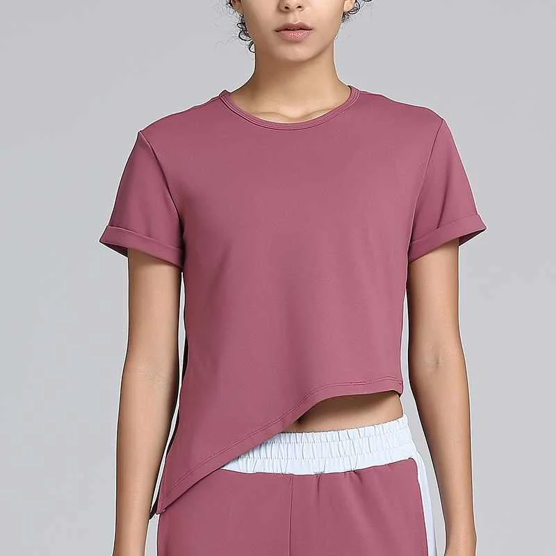 

Women Casual Yoga Tops Knot Solid Color Comfort Sportswears Yoga Wear Crop Top T Shirt, Green/plum/white/black/light green/light purple