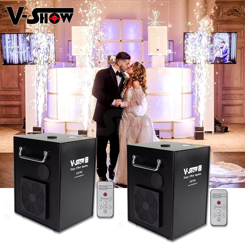 

2PCS+case Wedding Cold Spark Machine 750W Stage DJ Performance Concert Effect Machine DMX Remote Control