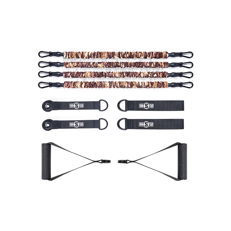 

100% Natural Latex Tube Resistance Band with Handle INNSTAR Fitness Exercise Any Venue, Red