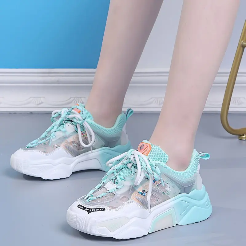 

Superstarer 2021 new arrivals woman casual shoes running chunky breathable mesh women's fashion sneakers