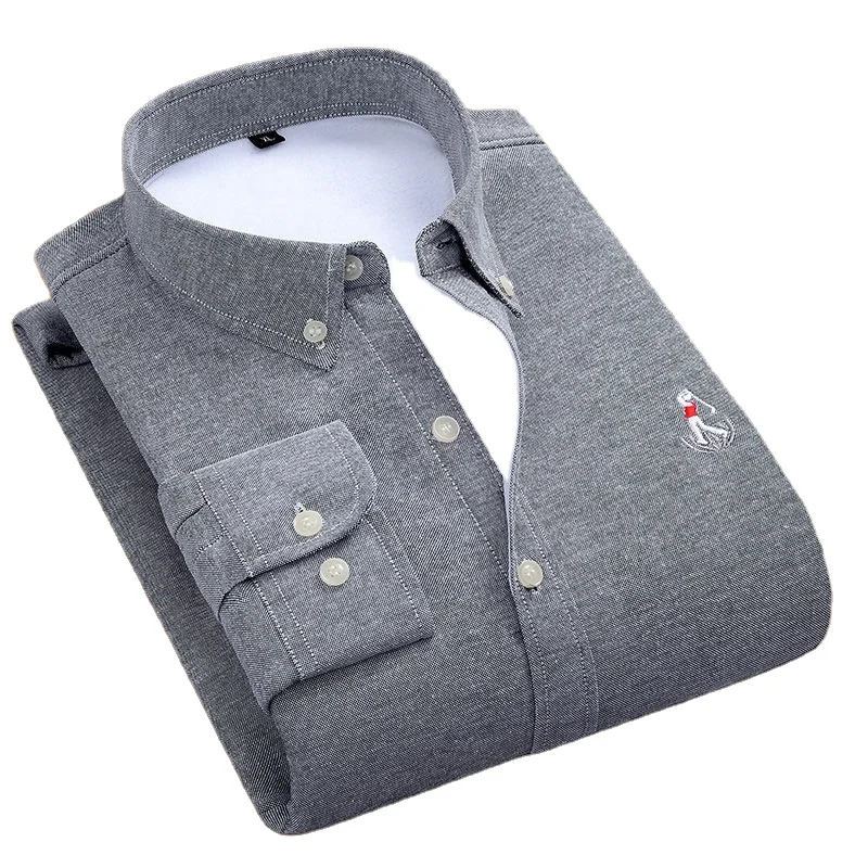 

Wholesale Men's Custom Logo Printed Paul's fleeced heavy shirt Men's winter warm shirt for men
