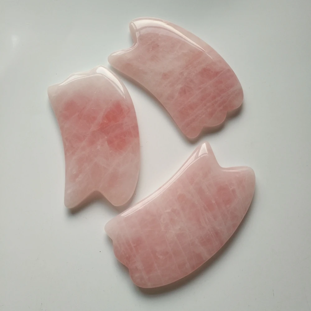 

Natural gua sha board bar rose quartz guasha, scrapping plate guasha massager