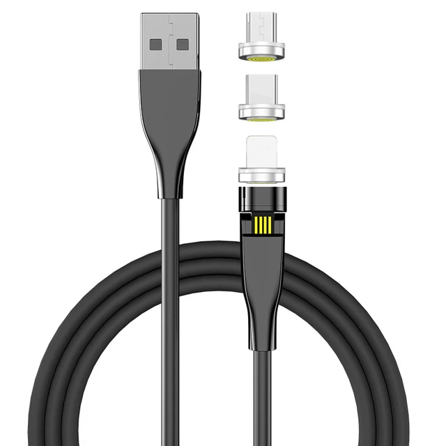 

3 in 1 Magnet Retractable Length Adjustable USB Data Cable