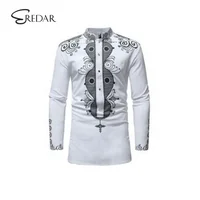 

Best quality Mens Hipster African Print Dashiki Dress Shirt Brand New Tribal Ethnic Africa Clothing Camisa Men Long Sleeve Shirt