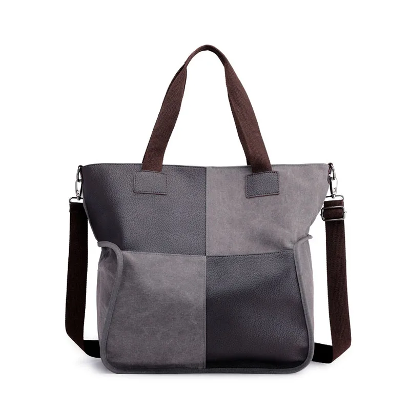 

Vintage Pu Leather Women Handbags Shoulder Tote Canvas Bags