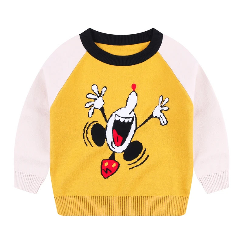 

Boy's cartoon sweaters crew neck pullover kids designer sweaters pullover With Low Price, Yellow,green