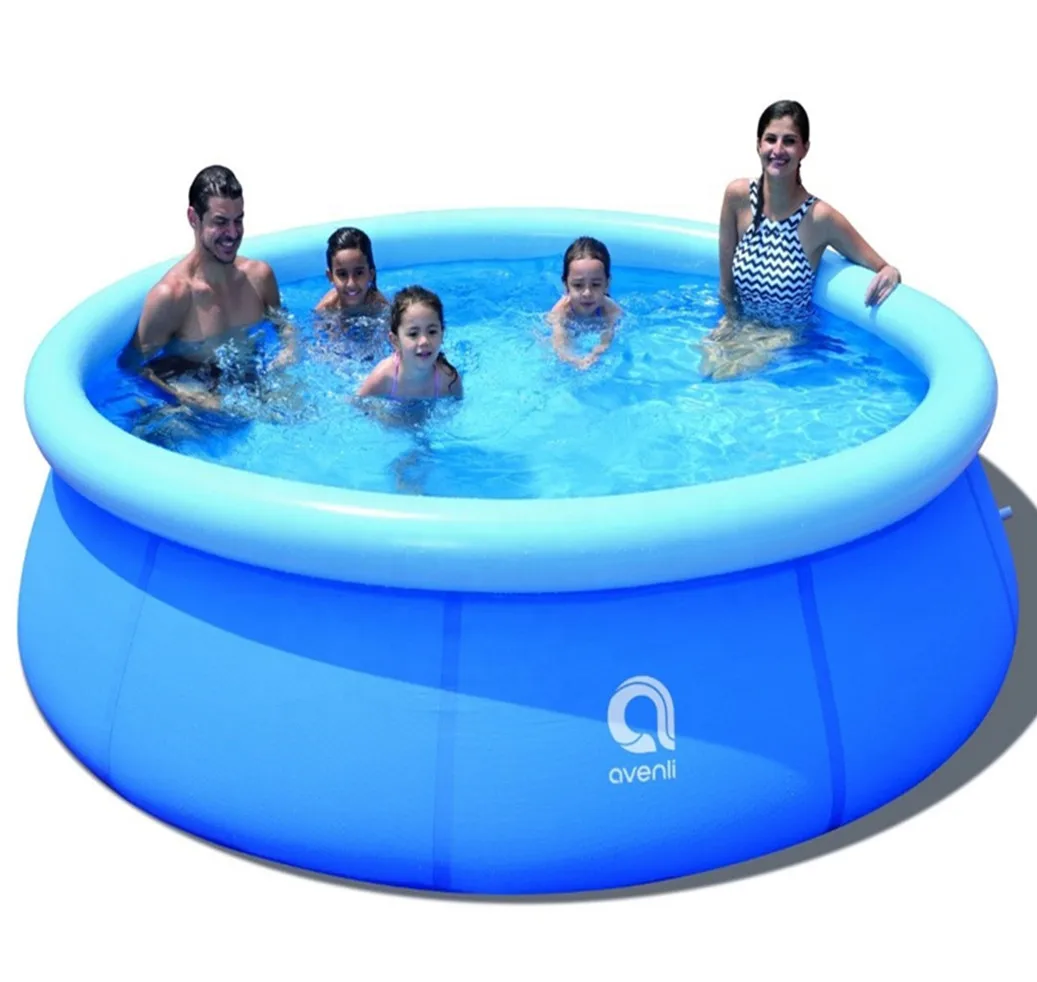 

big home indoor outdoor round inflatable adults kids swimming pool equipment, Blue