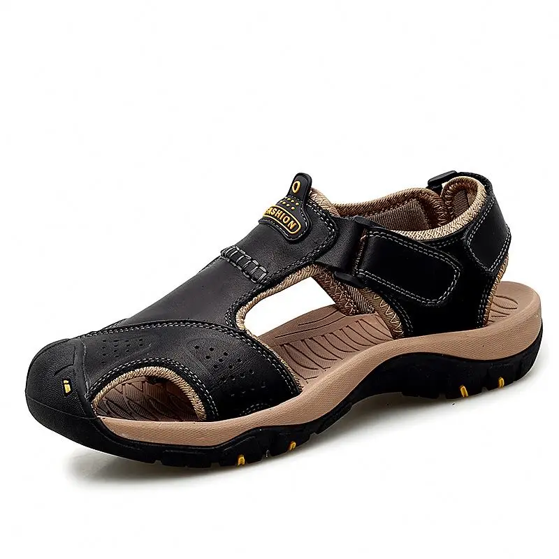 

Qibu For Amazon Slip-proof Sandal Men's Casual Leather Outdoor Hiking Shoes, Customer's request