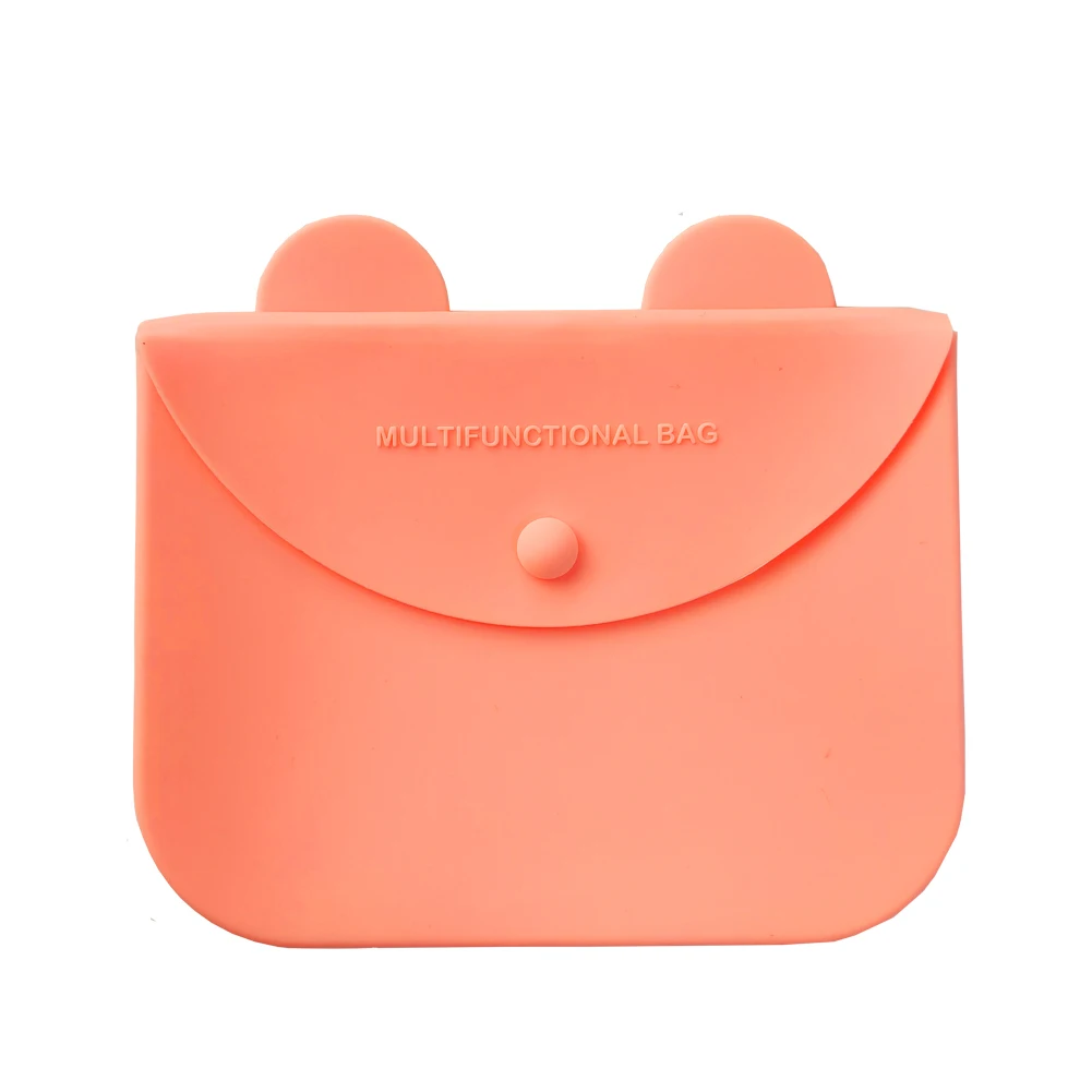 

Portable Face Cover Face Case Portable Facemask Storage Holder Silica Gel Facemask Storage Carrier Clip Storage Bags, Any pantone color silicone mask storage bag