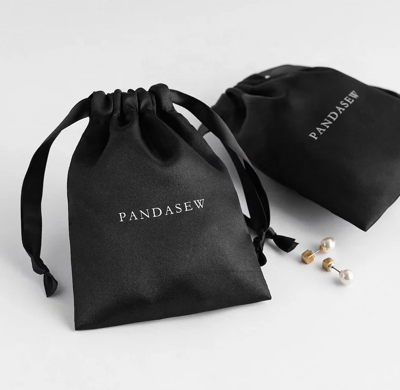 

Soft Satin Silk Pouches with Drawstring for Hair Tools Storage Bags with Tassel Gift and Travel Bag