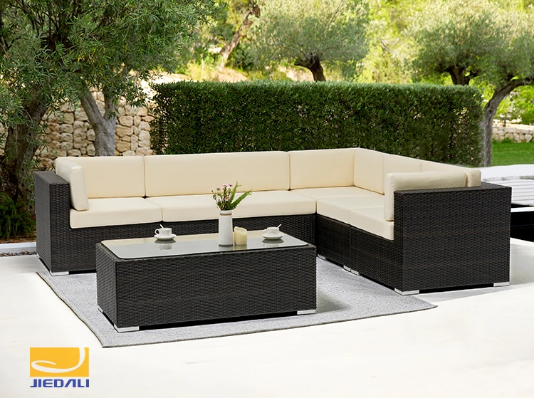 Excellent Quality Outdoor Patio Furniture Wicker Coversation Beige Sofa Set For Backyard.jpg