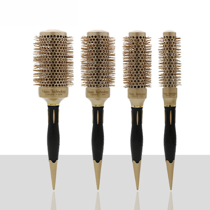 

hair straightening ceramic brush professional round hair brush Roll Brush, Custom