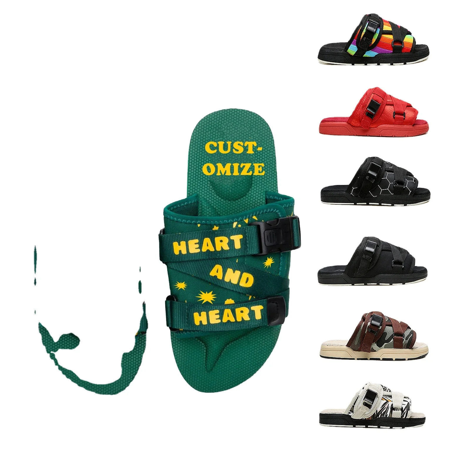 

drop shipping fashion luxury brand print tag house nylon non-slip pvc SPORT slides designer mens slippers sandals